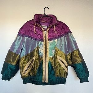 J Gallery Vintage Metallic Puffer Coat